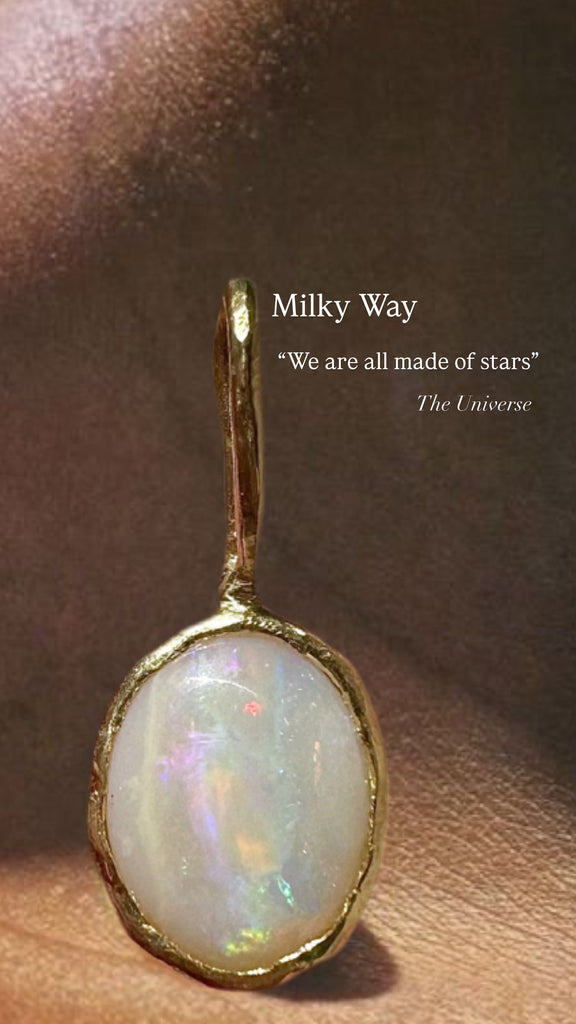 14k Milky Opal pendant