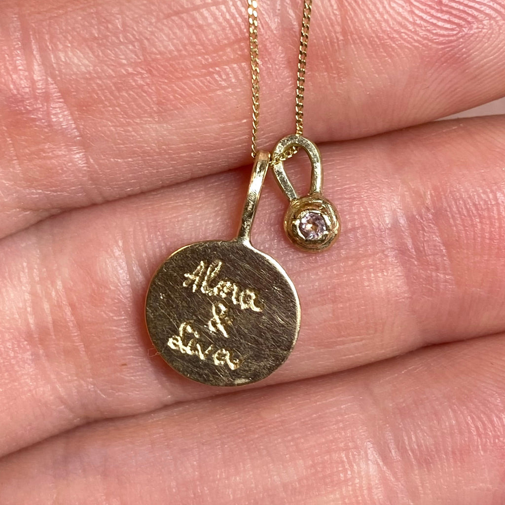 14k Moon pendant