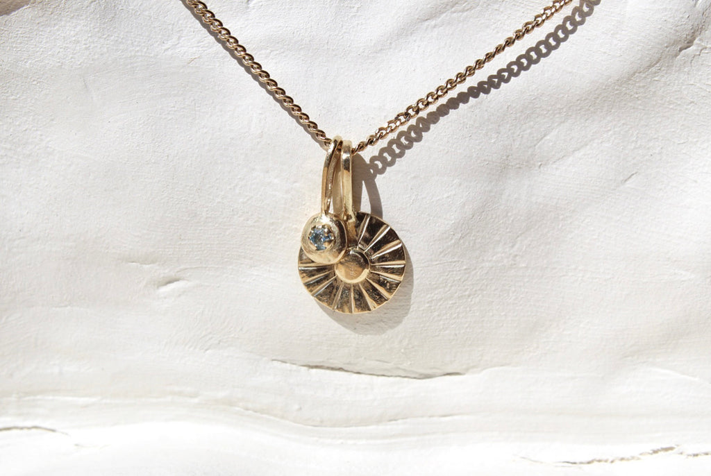 14k Sunshine pendant