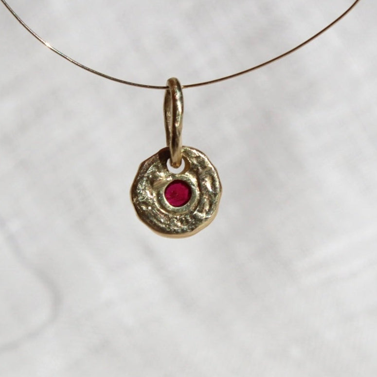 14k Ruby coin