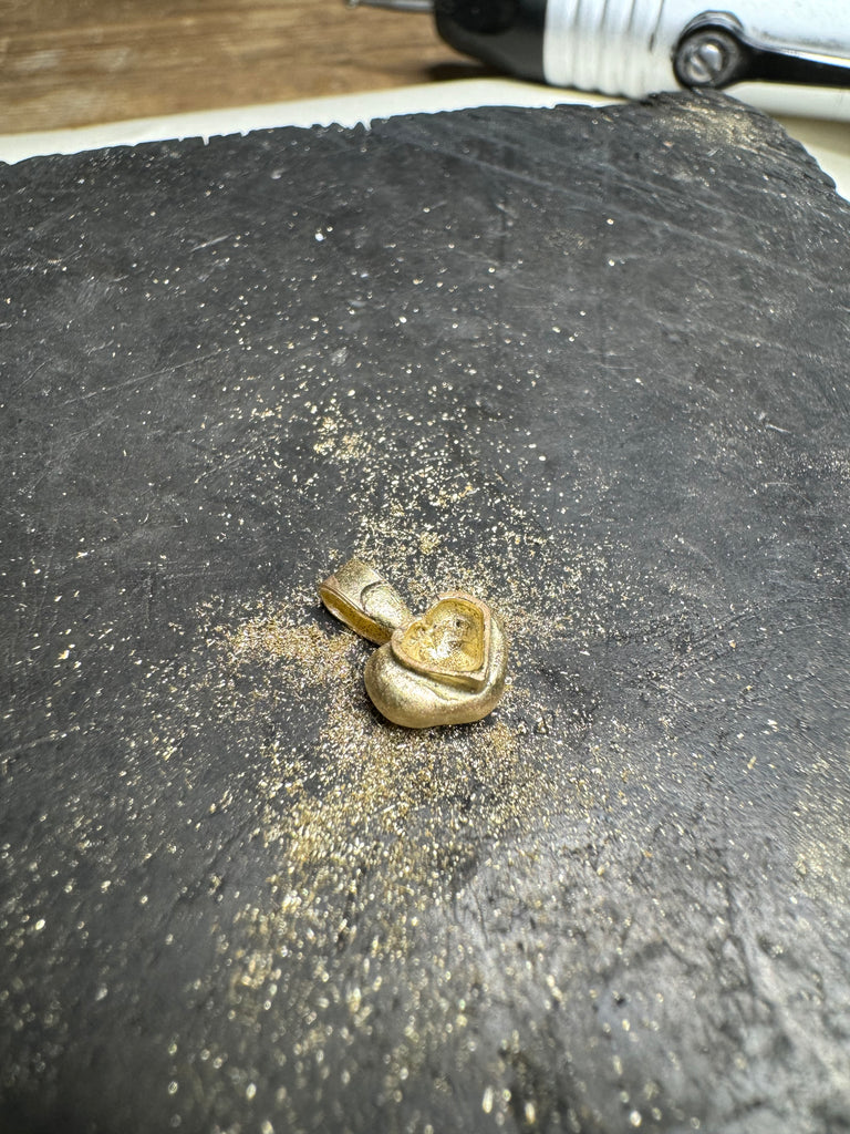 14k Aquamarine Heart