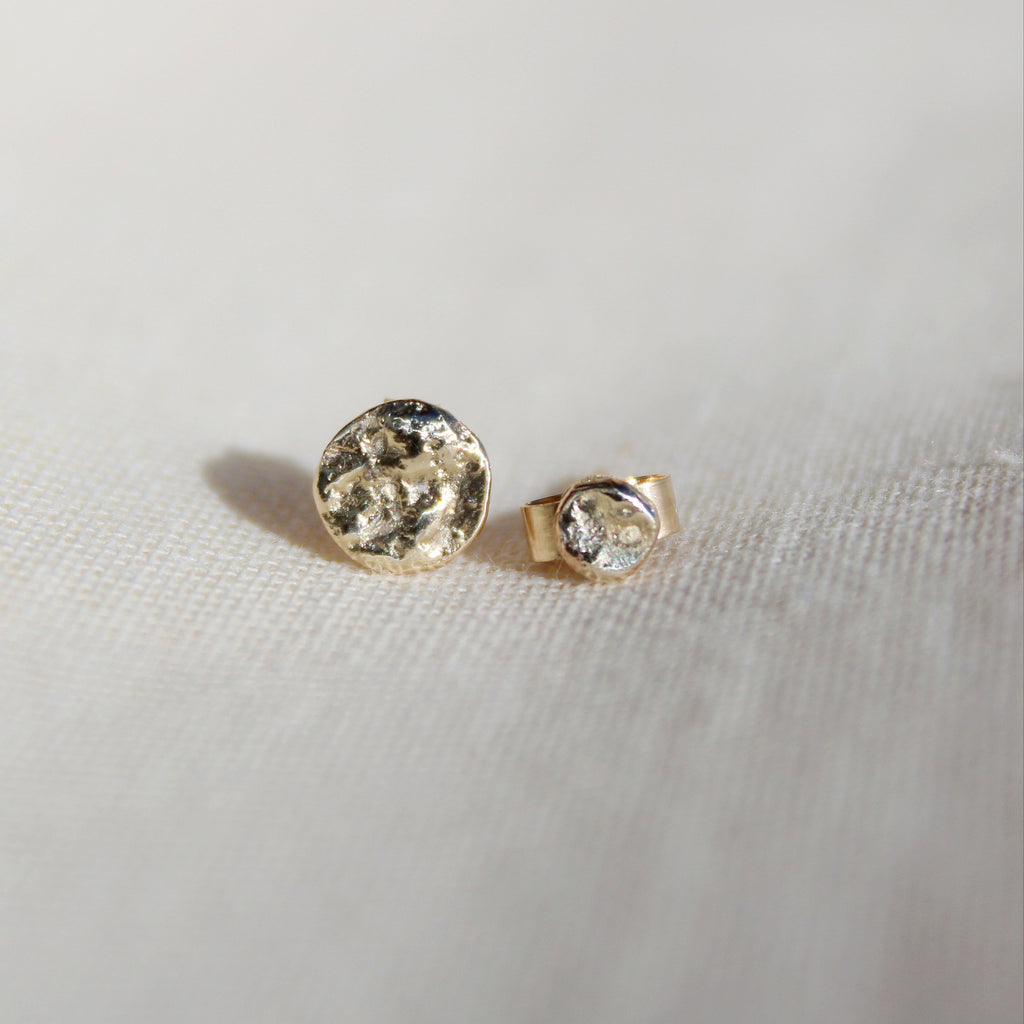 14k Gold Moon studs